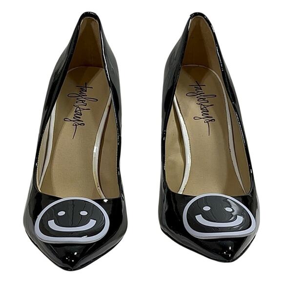 Taylor Says Black Patent Leather “Be Happy” Shoes SZ 9.5 - Picture 3 of 15